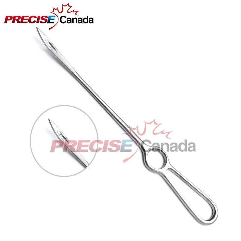 Precise Canada Buhner Insertion Needle 11" Stainless Steel Prolapse Sheep