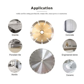 Whirlwind USA LSS 9 inch Dry or Wet Cutting General Purpose Power Saw Segmented Diamond Blades for Masonry Brick/Block Pavers Concrete Stone (9")