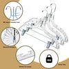 Quality Clear Plastic Skirt Hangers - 24 Pack Crystal Cut