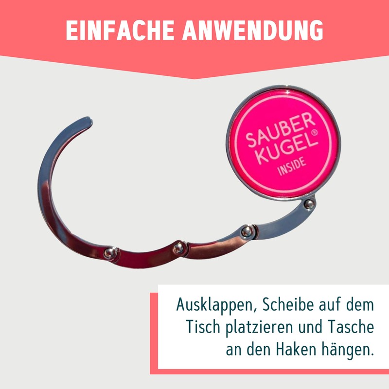 Sauberkugel Smart Bag Holder - Compact, Practical & Anti-Theft -