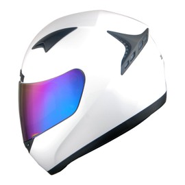 1STORM Motorcycle Bike Full FACE Helmet Booster Glossy White