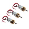 Acxico 3Pcs Mini Micro N20 Gear Motor DC 3V-6V Slow