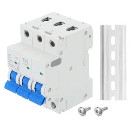 sourcing map 1 Pcs AC Miniature Circuit Breaker 3P 30A 400V Isolator M80AC DIN Rail Mount Disconnect Switch Circuit Breaker Protection Thermal Magnetic Trip
