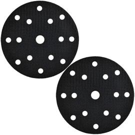 2 Pack 6 inch 15 Hole Premium Hook and Loop Sander Pad Saver for Random Orbital Sanders, Notably Extends The Backing Pad´s Lifetime, Multi Hole Sander Pad Protector