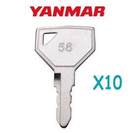 MOUNTPARTS 10 Yanmar 52160 Excavator Keys Grader Dozer Tractor Ignition Key