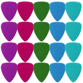 20 PCS Ukulele Felt Picks Soft Plectrums Colorful Ukulele Bass Guitar Felt Picks with Bag for Electric, Acoustic, Guitar Plectrum