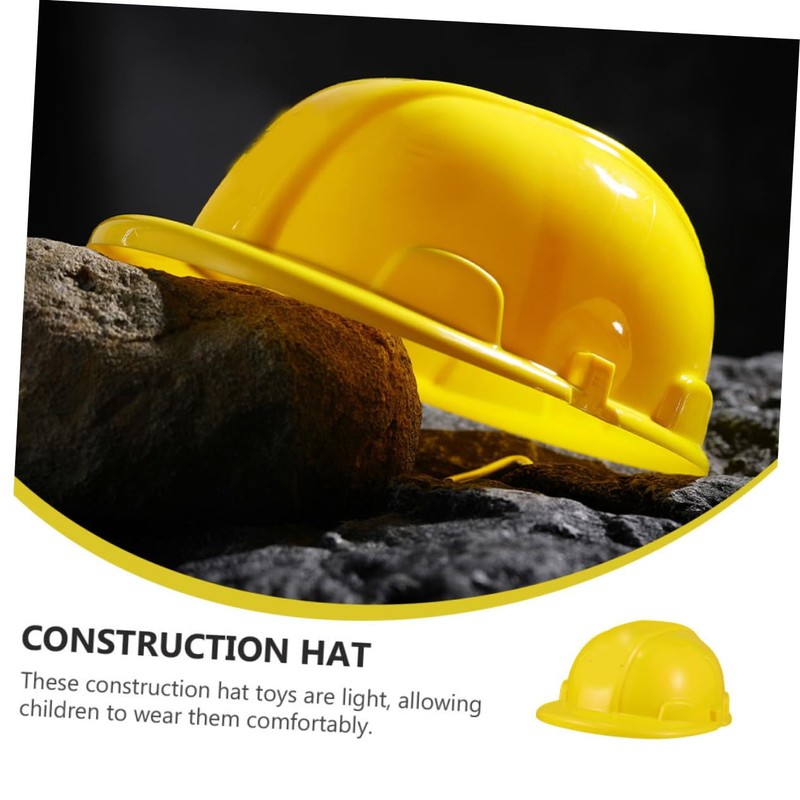 2Pcs Construction Party Hats Hard Hats for Dress Up for