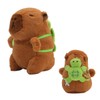 Clearstone Capybara Plush Keychain Chabimaru Turtle with Music, 7.3 inches
