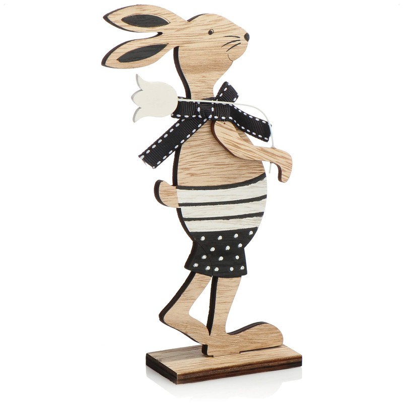 com-four® 3 x Set of 2 Wooden Easter Decorations -
