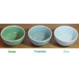 Seres Celadon Jade Green Porcelain Bowl embossed with Lucky Cloud,3 Colors-Green&Turquoise&Grey,龙泉青瓷碗 (Green)