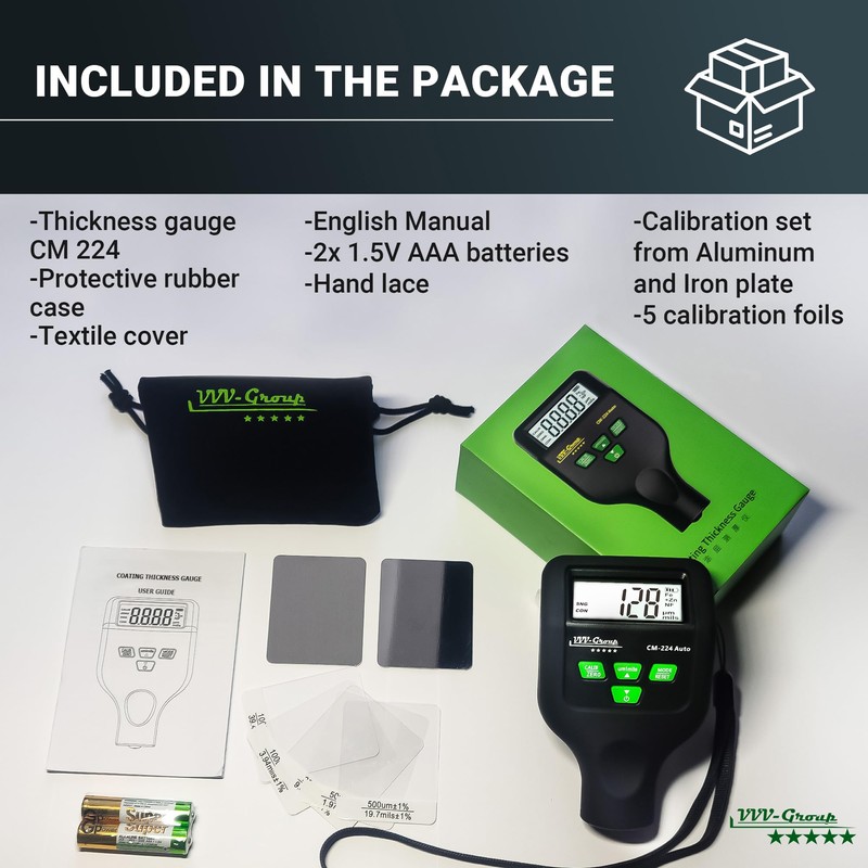 Paint Thickness Gauge CM-224Auto 2025 | Goating Thickness Meter, Digital