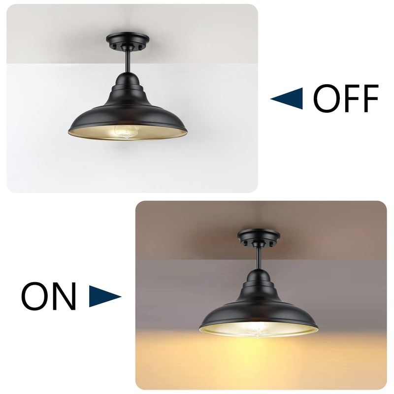FLQMYQ Farmhouse Semi Flush Mount Ceiling Lights, Modern Ceiling Light
