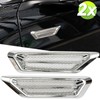 XUKEY 2Pcs Silver Chrome Auto Car Accessories Air Flow Fender