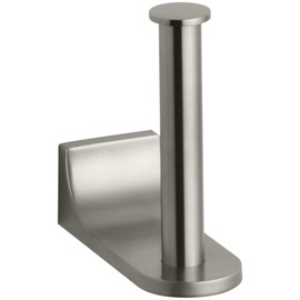 KOHLER 11583-BN Loure Vertical Toilet Tissue Holder, 1, Vibrant Brushed Nickel
