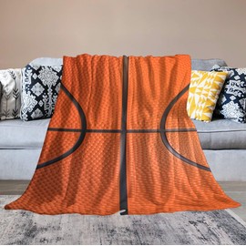 Volissoz Basketball Blanket Gifts for Boys Girls Kids Adults Warm Cozy Flannel Basketball Throw Blanket for Couch Bed 60"x50"