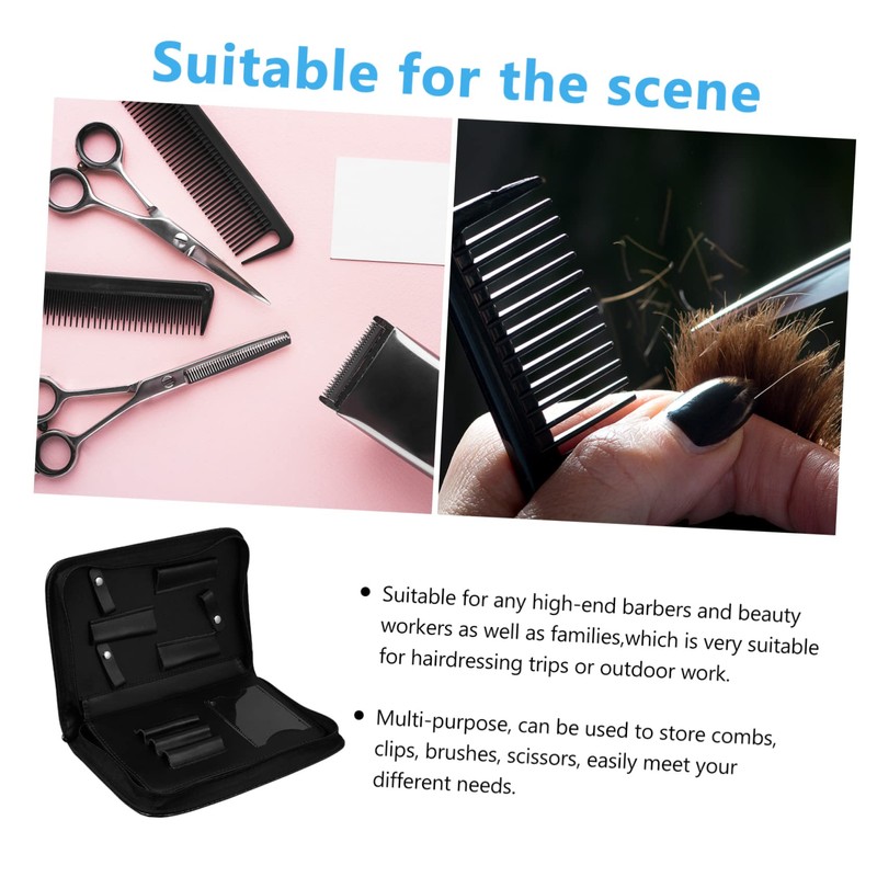 Ipetboom 1Pc Professional Leather Scissor Storage Bag for Hairdressing Tools