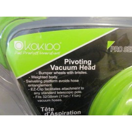 Kokido Pro Series Pivoting Vacuum Head for Swimming Pools Fits 1-1/4" & 1-1/2"