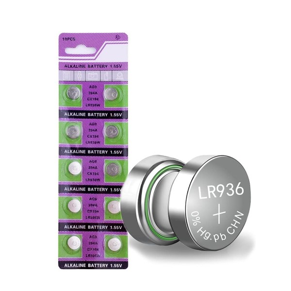 Cotchear Button Cell Watch Batteries 1.5v AG9 194 LR936 Count 10Pcs