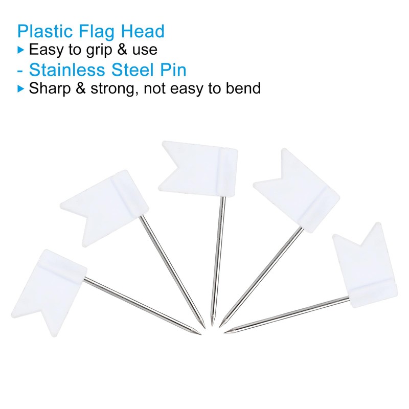 PATIKIL Flag Map Push Pins, 50 Pcs 1 Inch Travel