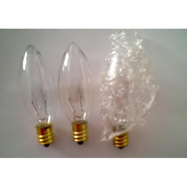Set of 3 Touch Light Bulbs for OKL 24 Inch Touch Lamp 15-Watt Light Bulbs