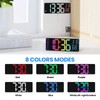 YISILE 13" Digital Wall Clock with Night Light,8 RGB Color,Dual