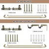 Antique Bronze Double Curtain Rods, 84-120 Inches, Wrap Around Design,