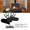 2 Blade Heat Powered Wood Fireplace Fan 1200RPM 25dB Low