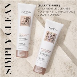 L'Oreal Paris EverPure Sulfate Free Simply Clean Hair Shampoo, Hydrating Hair Care with Rosemary Essential Oils, 8.5 Fl Oz