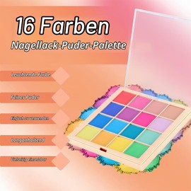 U-Shinein 16 Colours Pigment Powder Palette Set, Ombre Nail Powder #B