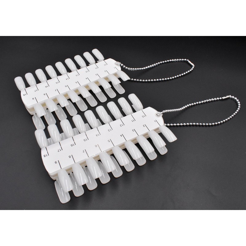 2 Sets 72 Tips Double Layer Tips Nail Polish Practice