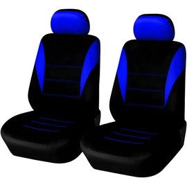 Osilly 4 piezas de fundas para asientos de coche, juego completo de interior de automóvil antideslizante impermeable con protectores de cojín para