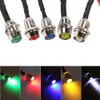 Qiilu 4Pcs 12V 8mm LED Indicator Light Panel Pilot Dash