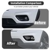 HTHE Exterior Front Fog Light Bezel Frame Cover Trim Front