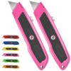 DIYSELF 2 Pack Box Cutter Retractable Heavy Duty Utility Knife,