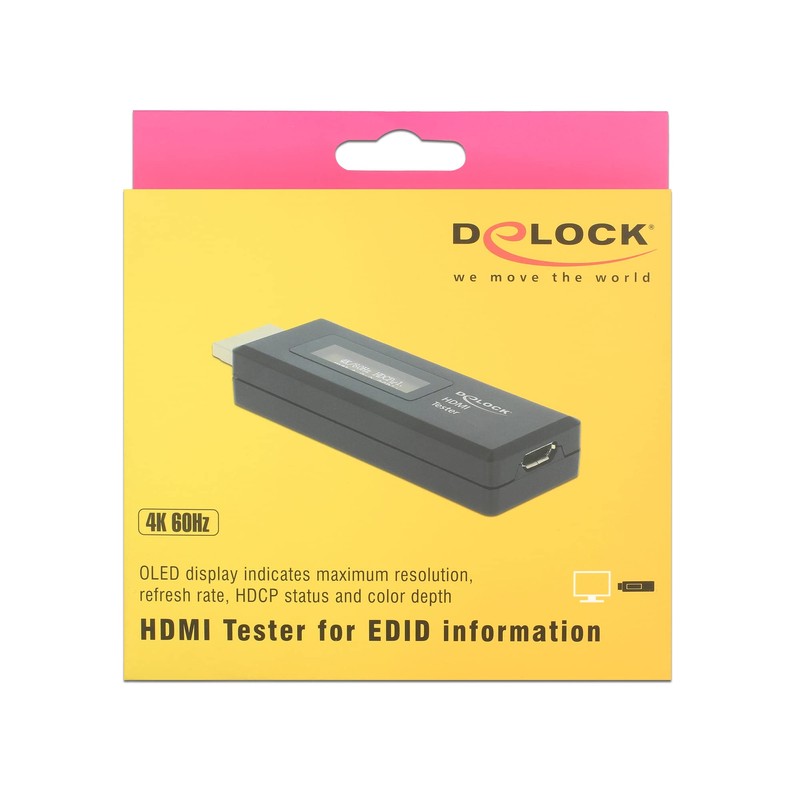 DeLOCK HDMI Tester for EDID Information With OLED Display