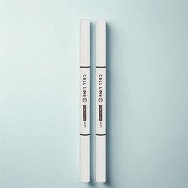 cell line Celine eyebrow dual design pencil, white, 2 pcs. / 셀라인 아이브로우 듀얼 디자인펜슬, 화이트, 2개