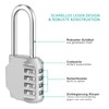 ZHEGE Number Padlock with Long Shackle, 4-Digit Combination Lock, Long,