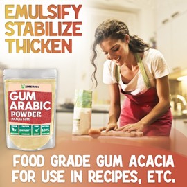 XPRS Nutra Gum Arabic Powder - Premium Acacia Gum Powder 1 Pound - Food Grade Powdered Gum Powder Arabic Gum Arabic for Watercolor Paint - Arabic Gum Powder for Baking and More