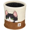 Bonform 7252-43BK Car Trash Can FN Hyokkori Kitten, For Light/Normal
