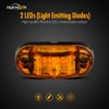 Amber Red 2.5" 2 Diode Oval LED Trailer Truck Clearance
