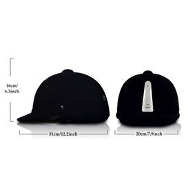 Kisbeibi Riding Helmet, Horse Riding Sport Helmets Protective Head Gear for Women Men Equestrian Equipment (Black+Silver,size:56cm)