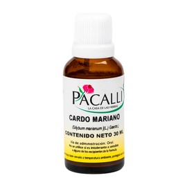 Extracto Liquido de Cardo Mariano 30 ml - Silybum Marianum con Ingredientes de Origen Natural  PACALLI                                                