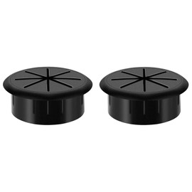 AACGIN Desk Grommet 2 Inch 6PCS Flexible Desk Hole Cover for Cables Desktop Equipment Wiring Management Desk Cord Hole Cover for Home & Office Table Cables - Black