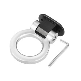 ACROPIX Universal Silver Tone Tow Hook Decor Bumper Trailer Sticker 1 Pcs
