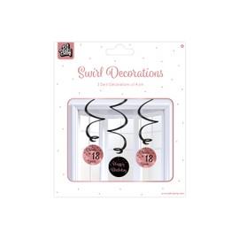 PD-Party 7024102 Swirl Decorations, New Pink