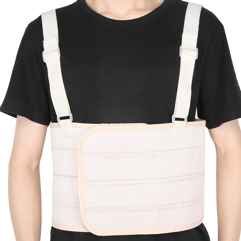 Rib Fracture Strap Adjustable Chest Support Brace Breathable Lumbar Protector