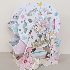 KSCRAFT 3D Ferris Wheel Metal Cutting Dies Stencils for DIY Scrapbooking Decorative Embossing DIY Paper Cards