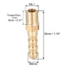 sourcing map Brass Connector Eric Plug with Barbed Hose Nozzle