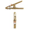 QWORK Brass A-Shape Earth Clamps, 2 Pack 260A Ground Welding