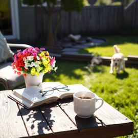 ACRIMAX 12 Bundles Morning Glory - Fits 9"-13" Planters | Bendable 13" Stems for Patio, Balcony & Garden